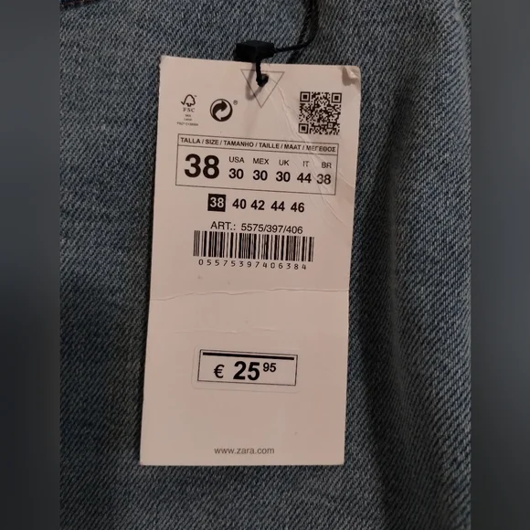 NWT Zara slim fit jeans women's US size 30 - Picture 6 of 15